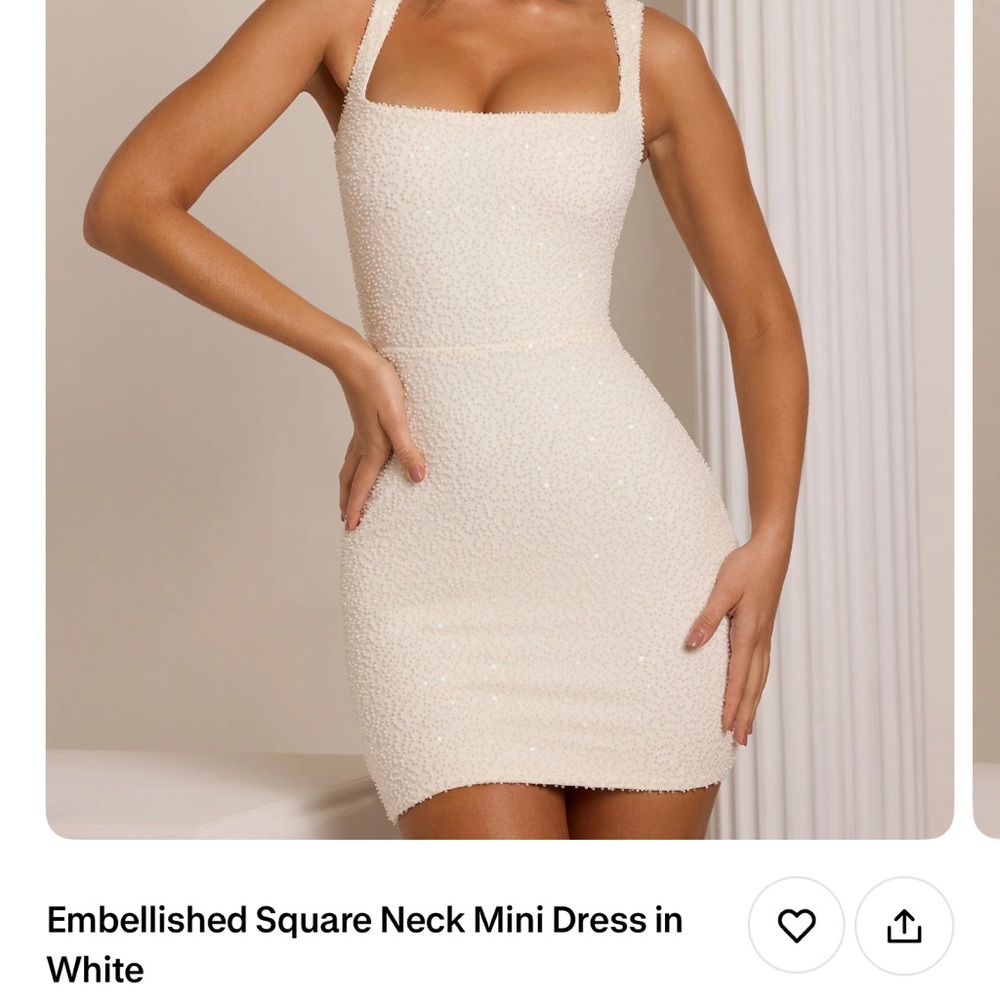 Oh Polly Chic Cream Mini Dress